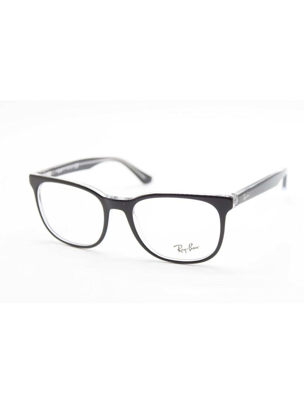 NEW RAY-BAN RB 5369 2034 BLACK TRANSPARENT AUTHENTIC EYEGLASSES 52-18